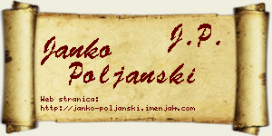 Janko Poljanski vizit kartica
